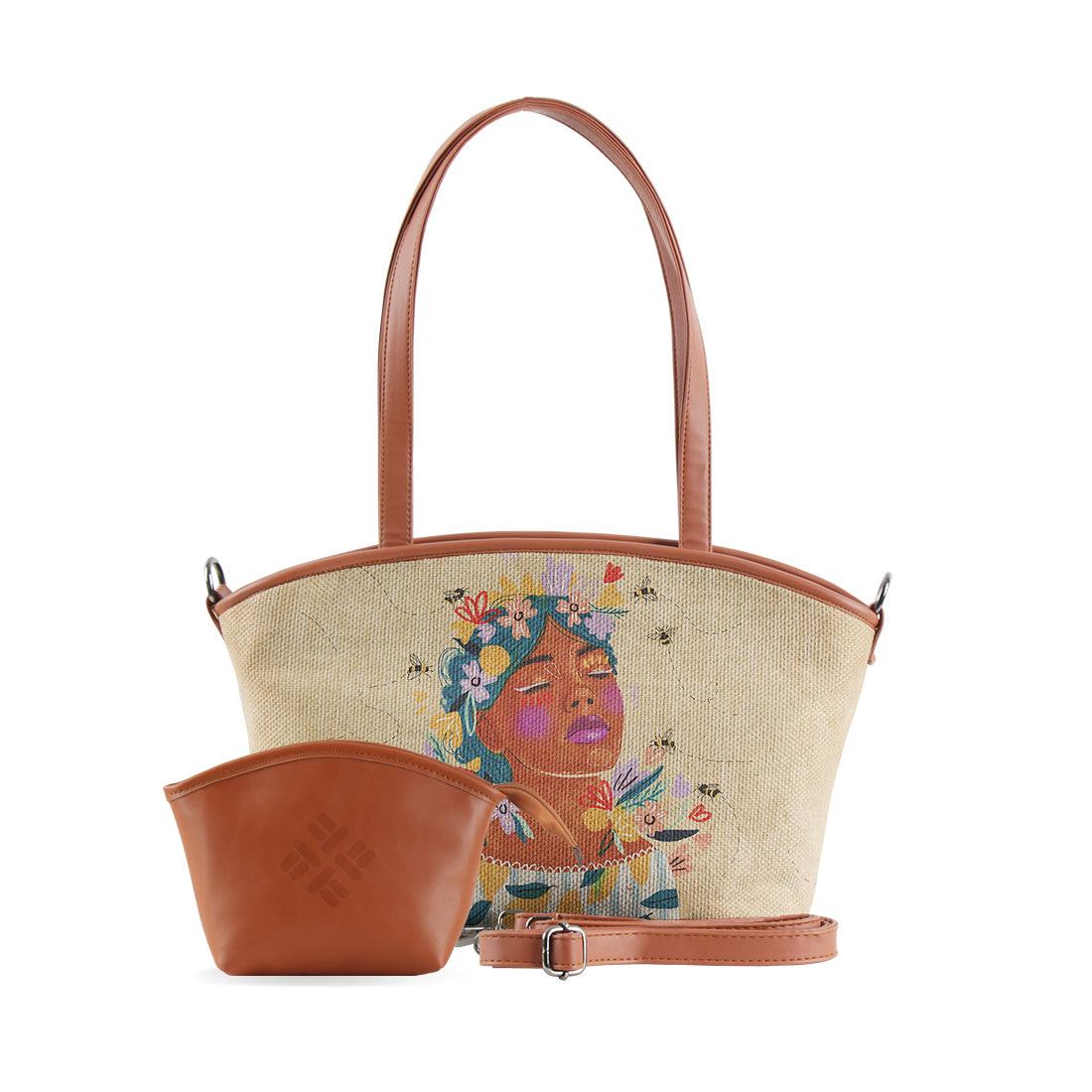 Wide Tote Bag Save the bees - CANVAEGYPT