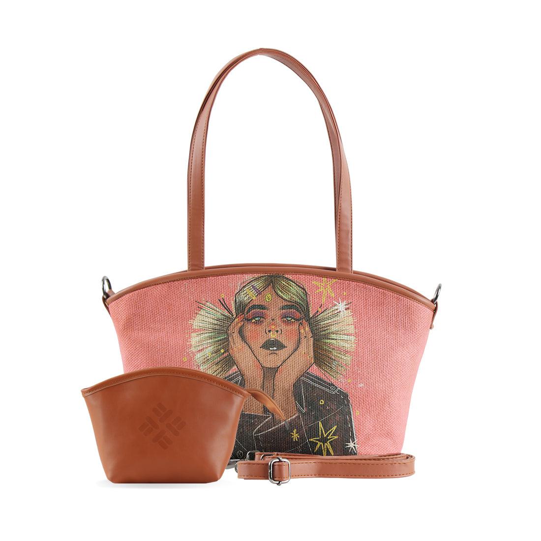 Wide Tote Bag Spaghetti hair - CANVAEGYPT