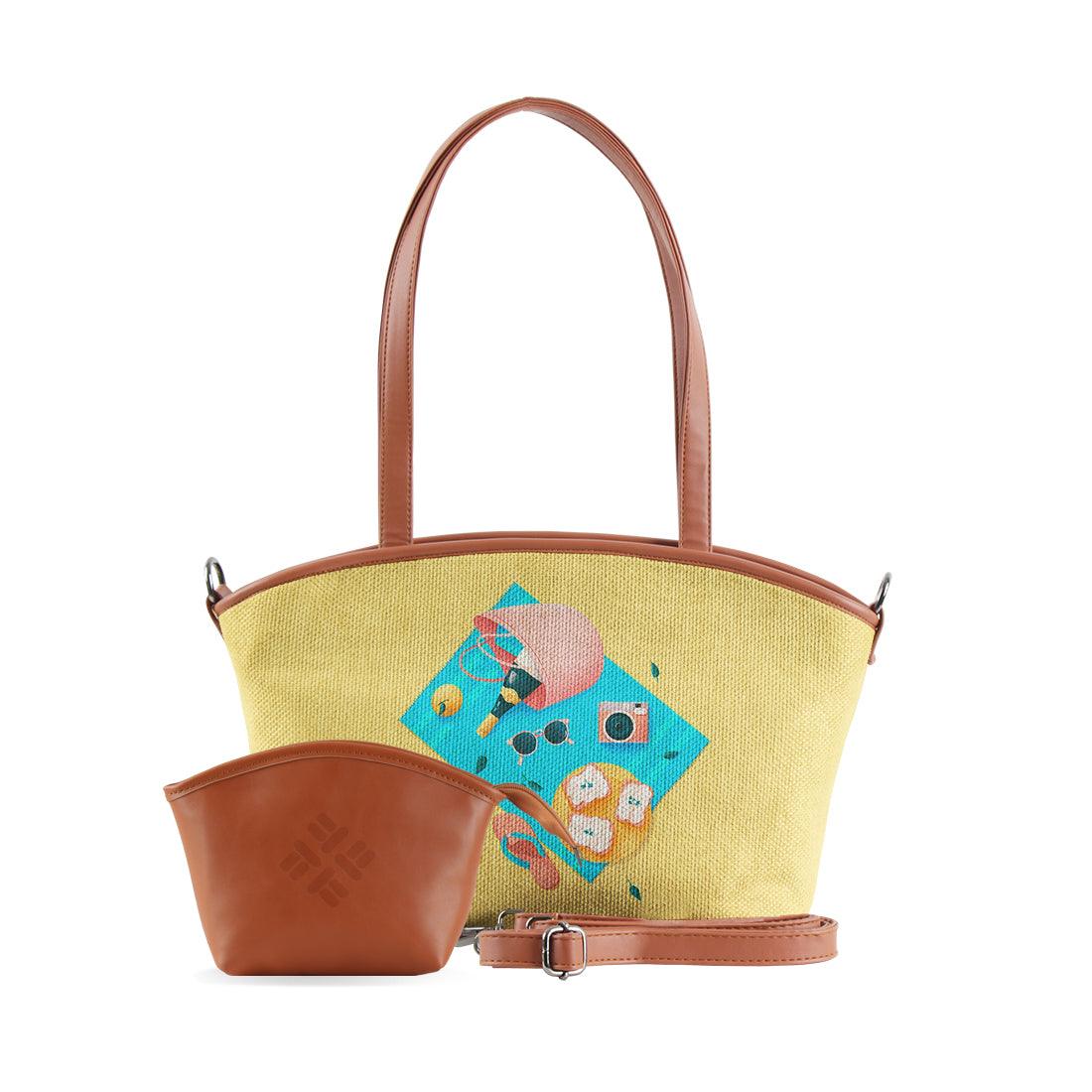 Wide Tote Bag Summer picnic - CANVAEGYPT