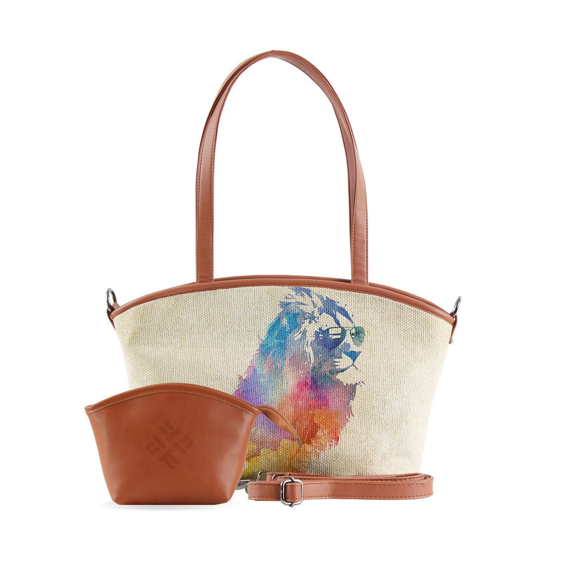 Wide Tote Bag Sunny Lion - CANVAEGYPT