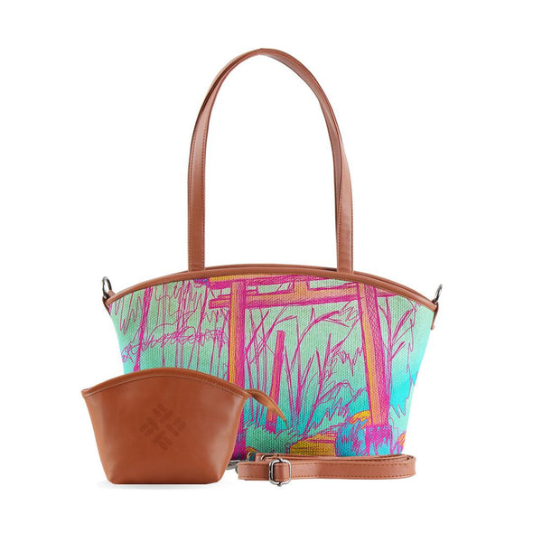 Wide Tote Bag The blue Japanese - CANVAEGYPT