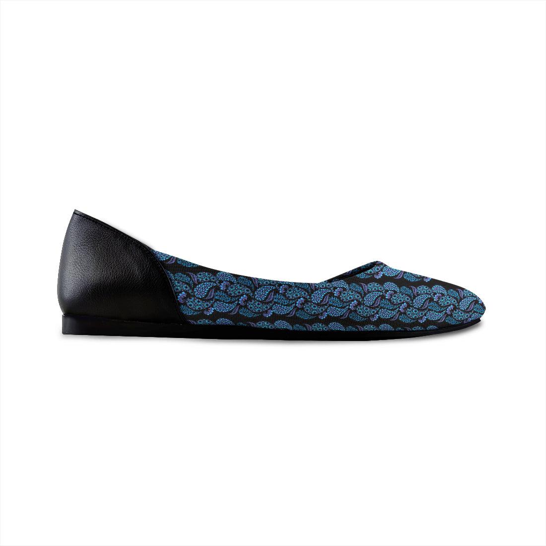 Flat Women's Shoes Blue Pattern - CANVAEGYPT