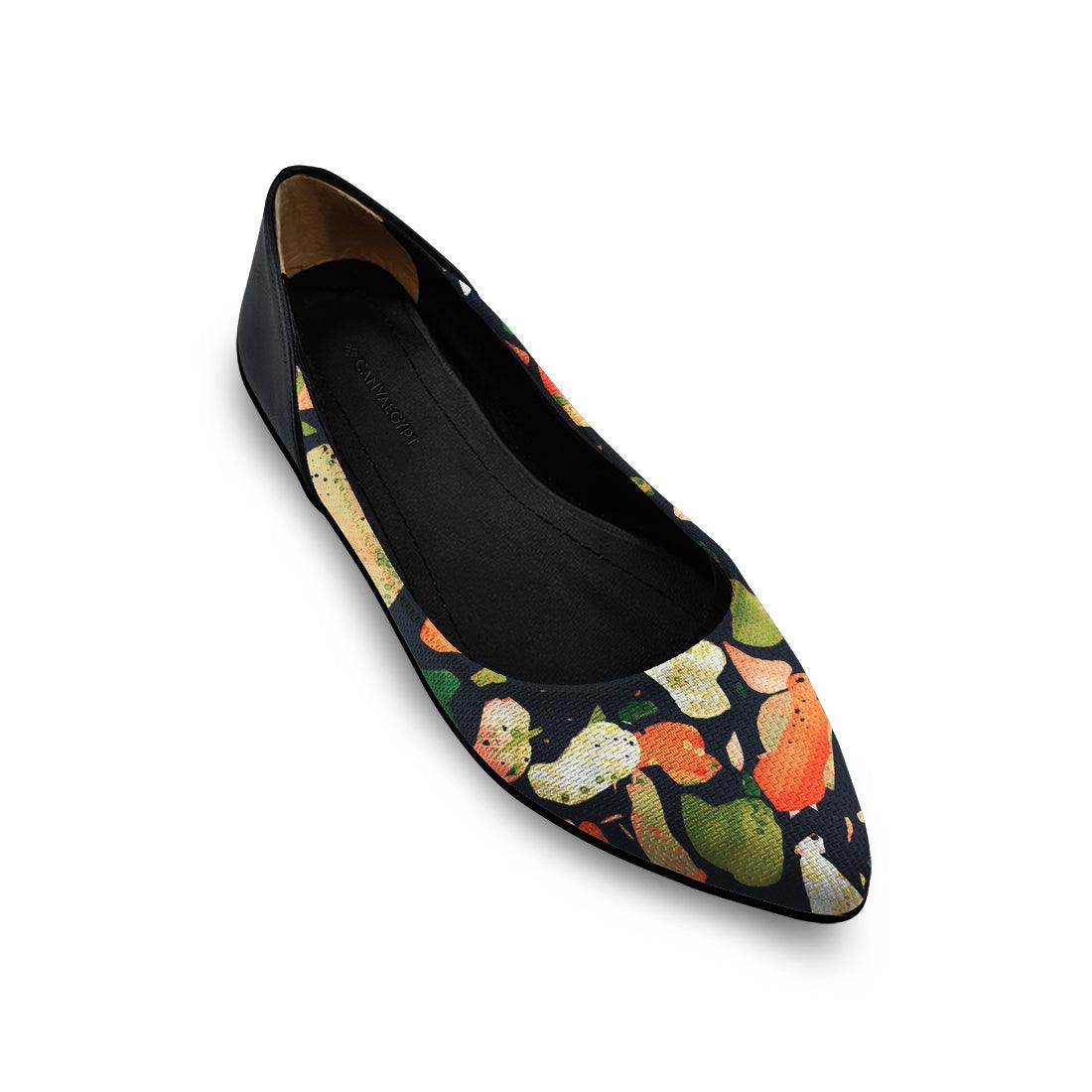 Flat Women's Shoes Dark Rocks - CANVAEGYPT