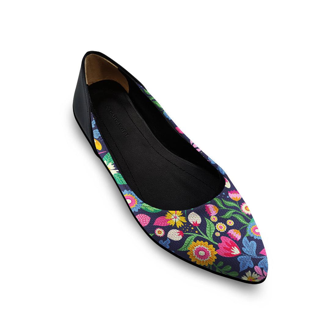 Flat Women's Shoes Floral - CANVAEGYPT