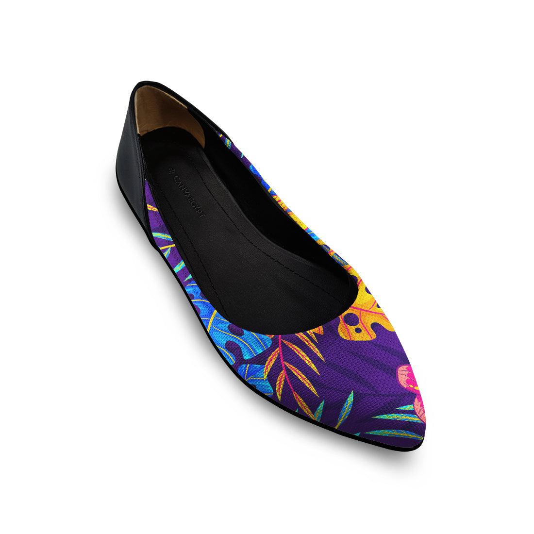 Flat Women's Shoes Purple Jungle - CANVAEGYPT