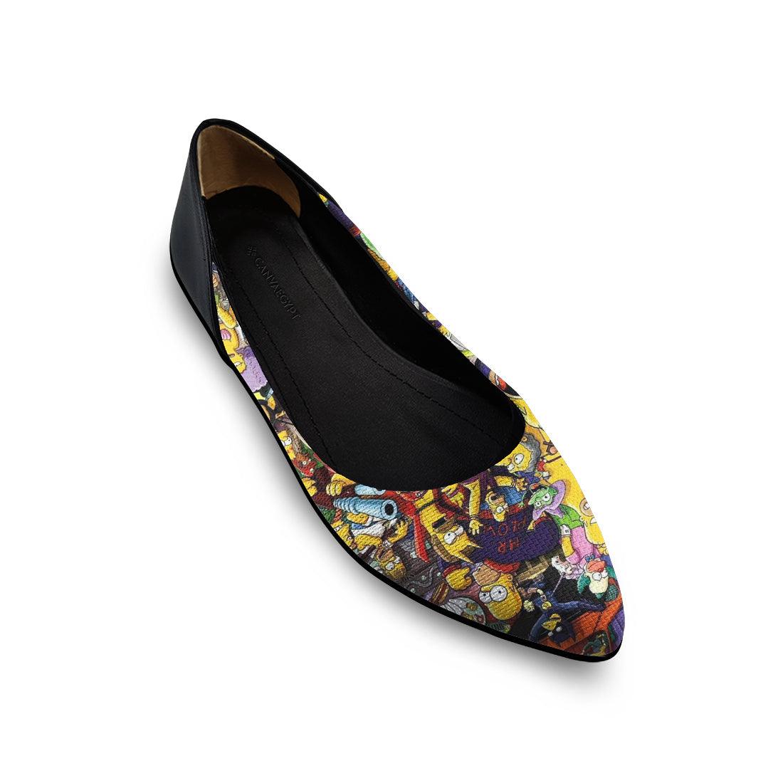 Flat Women's Shoes The Simpsons - CANVAEGYPT