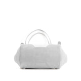 White Leather Tote Bag White Floral - CANVAEGYPT