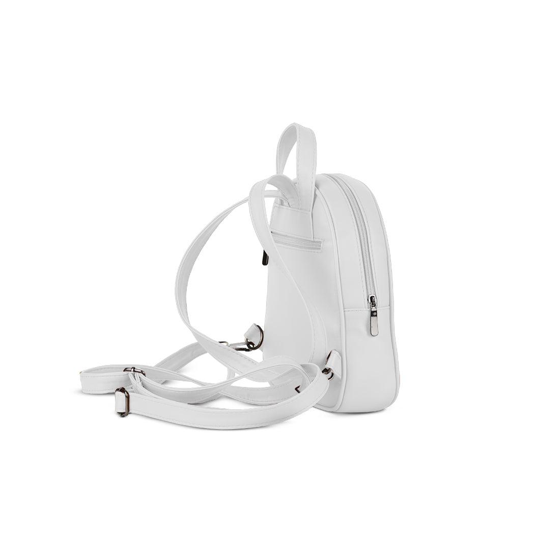 White O Mini Backpacks Scribbles - CANVAEGYPT