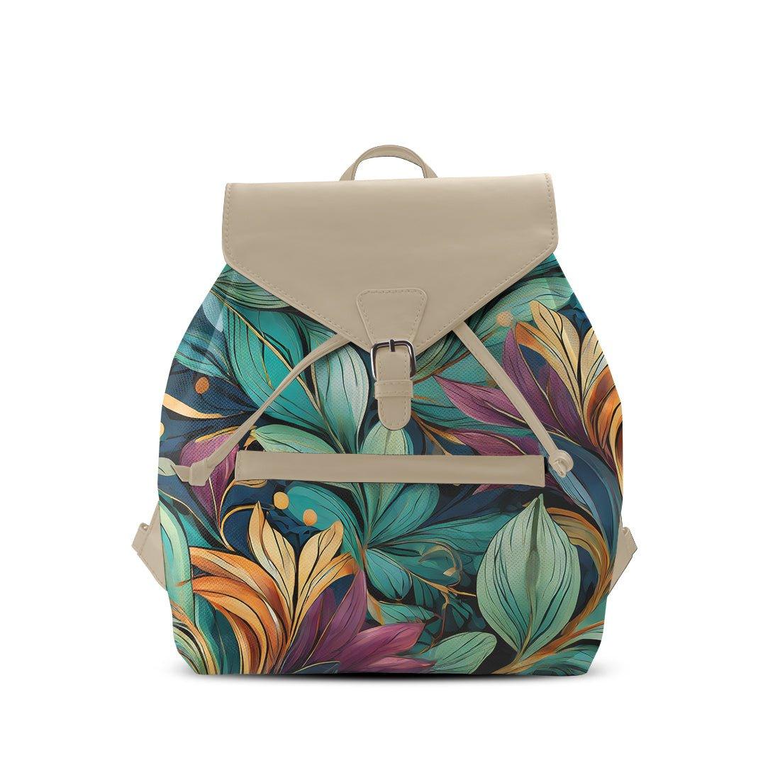 Beige Aurora Backpack Leaf - CANVAEGYPT