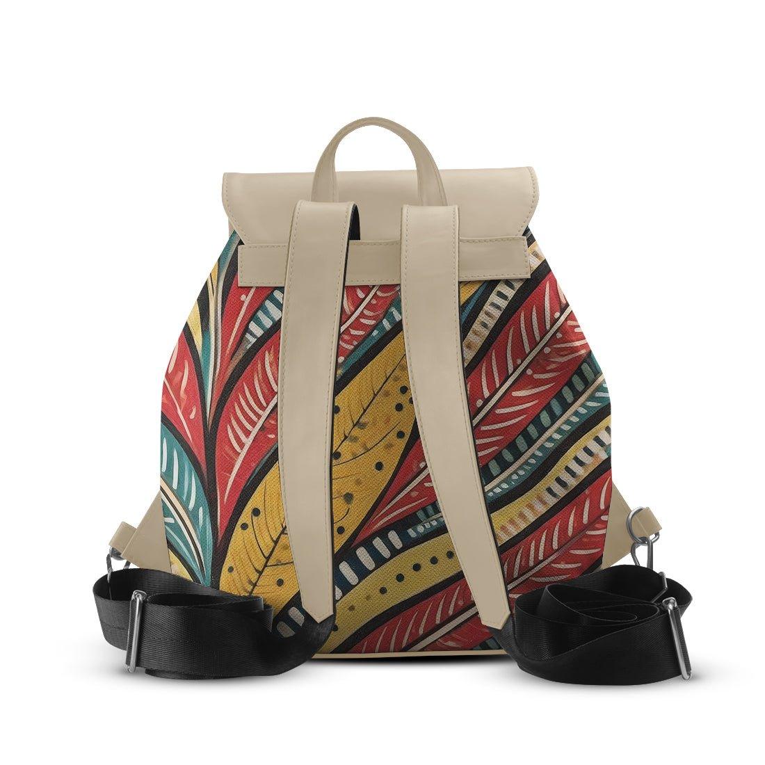 Beige Aurora Backpack Leaves - CANVAEGYPT