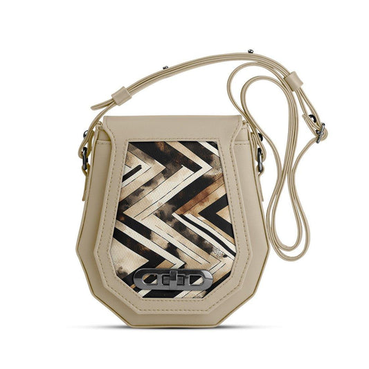 Beige Polygon Crossbags Zig Zag - CANVAEGYPT