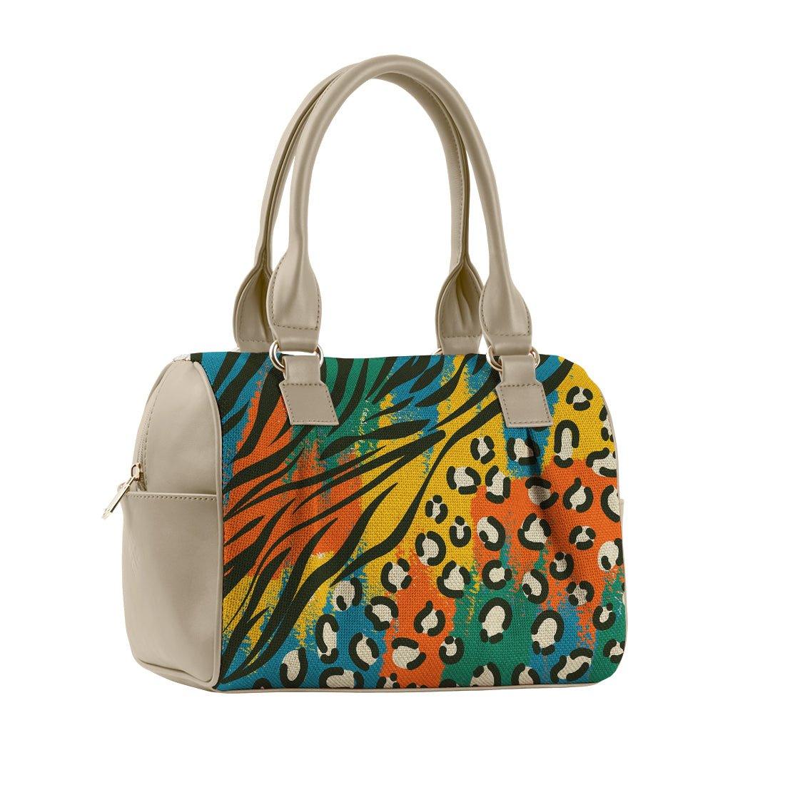 Beige Speedy Bag African Colors - CANVAEGYPT
