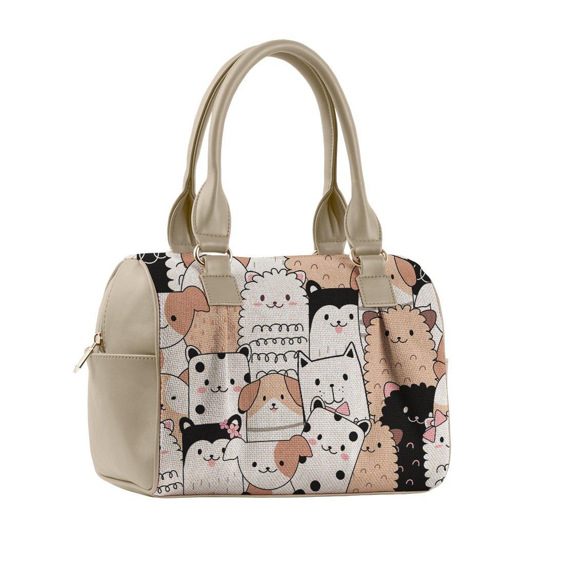 Beige Speedy Bag Cute Pets - CANVAEGYPT