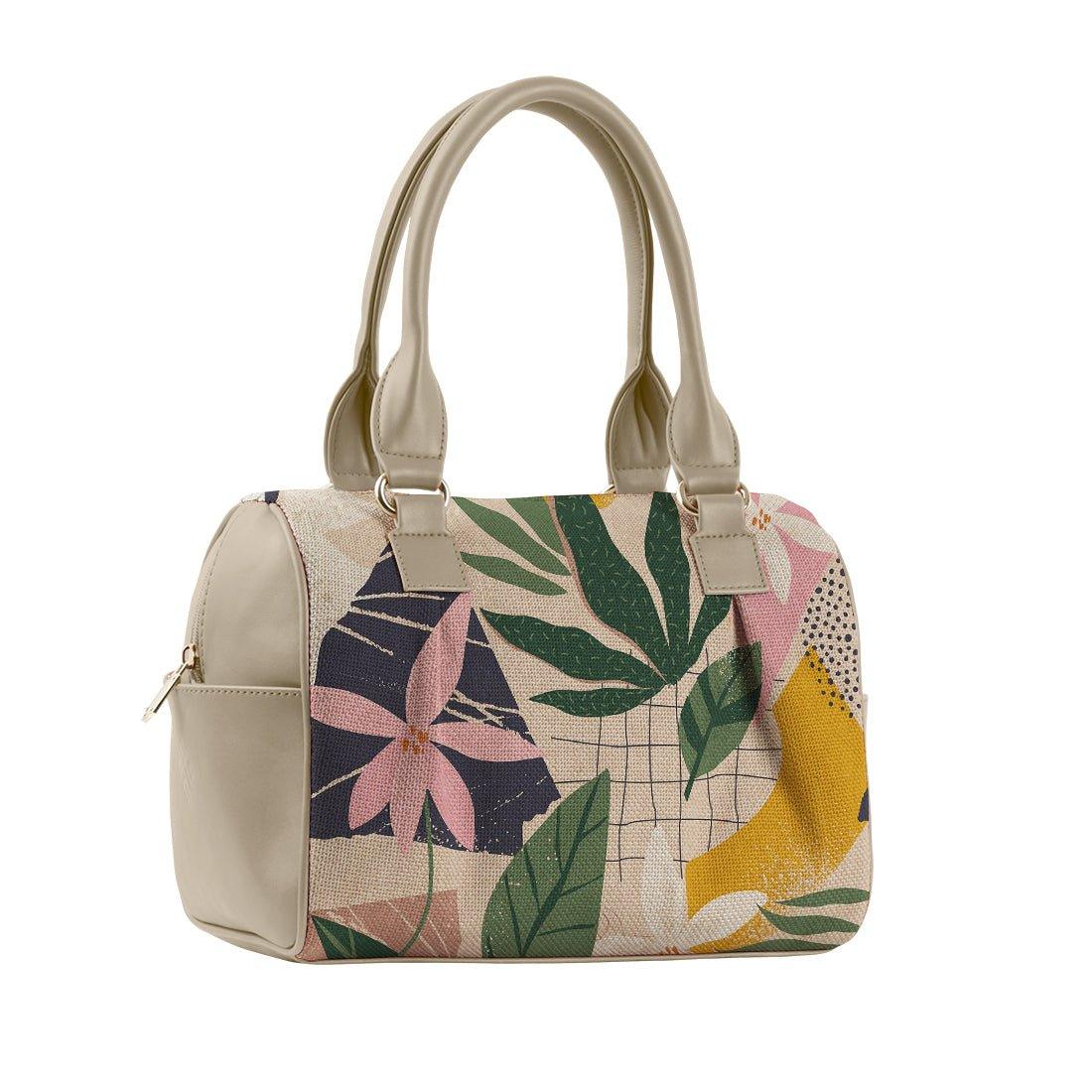 Beige Speedy Bag Leafs - CANVAEGYPT