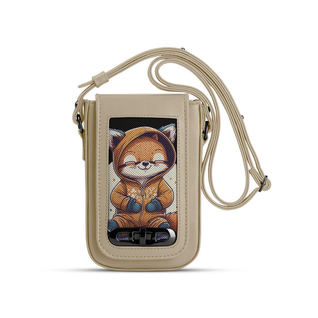 Beige Tagged Crossbag Fox - CANVAEGYPT