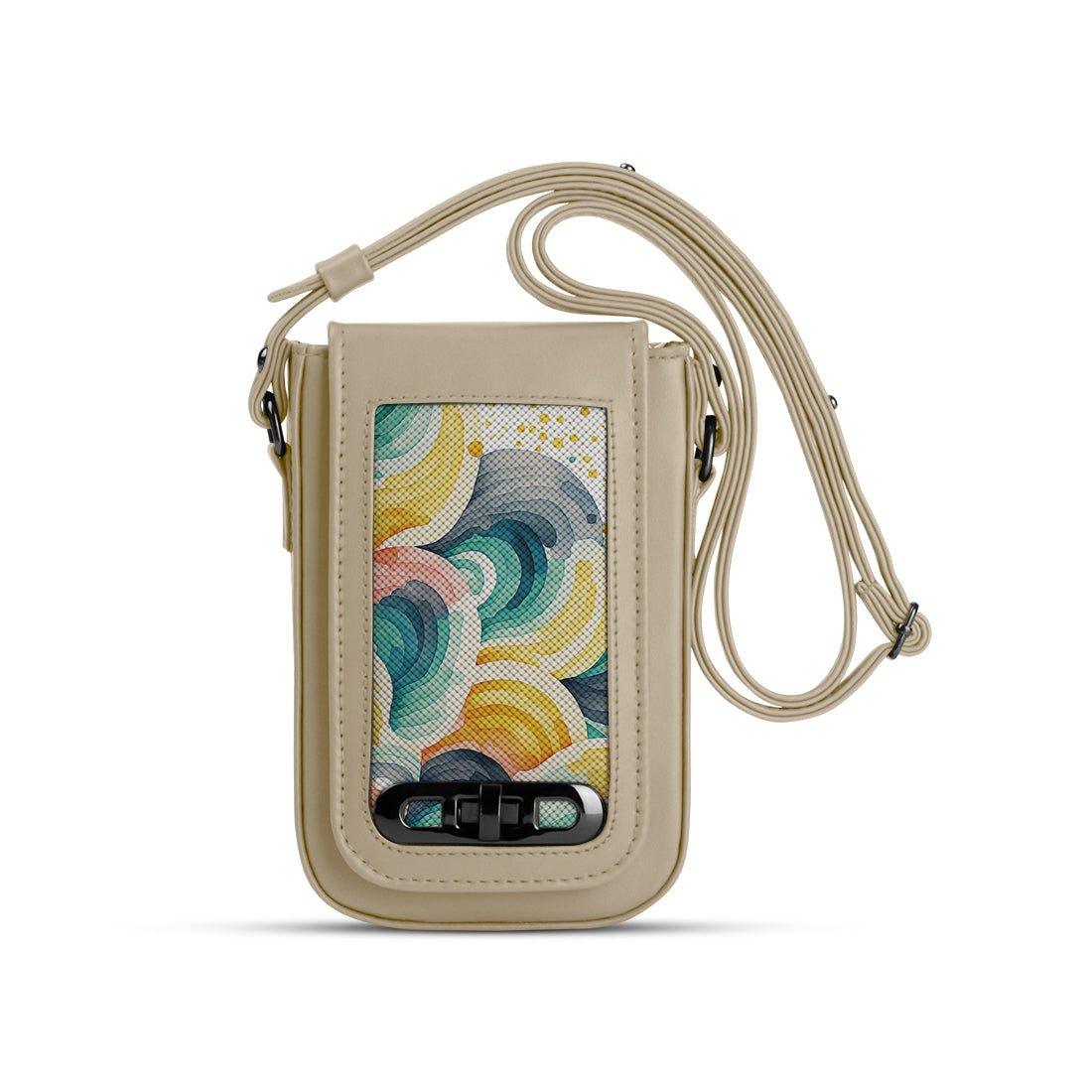 Beige Tagged Crossbag Scribbles - CANVAEGYPT