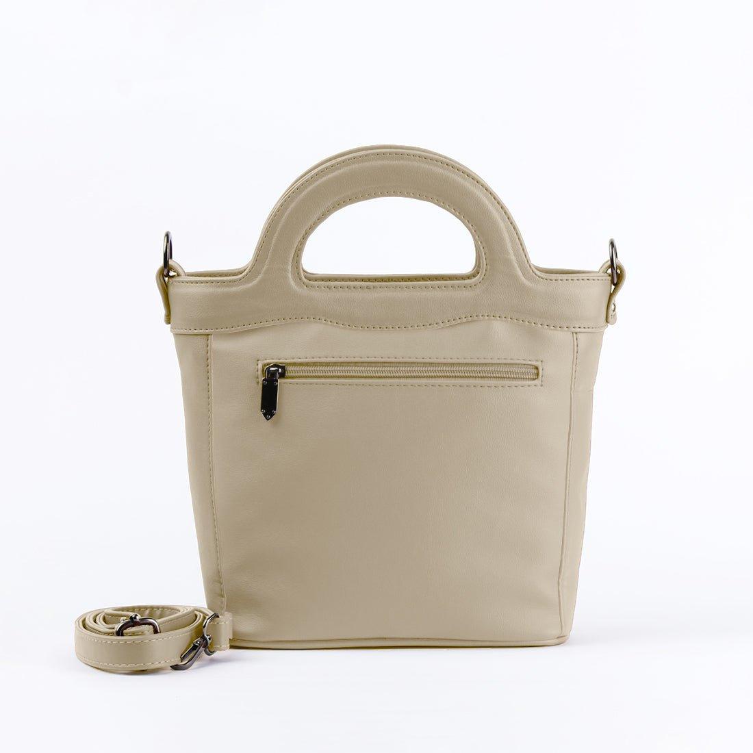 Beige Top Handle Handbag Flamingo Queen - CANVAEGYPT