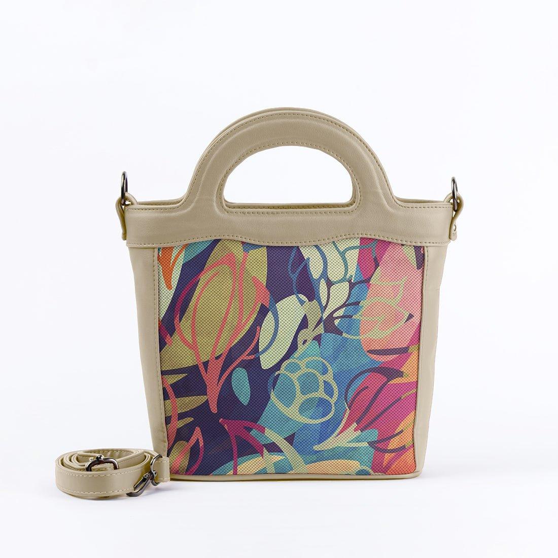 Beige Top Handle Handbag Sea Herbs - CANVAEGYPT