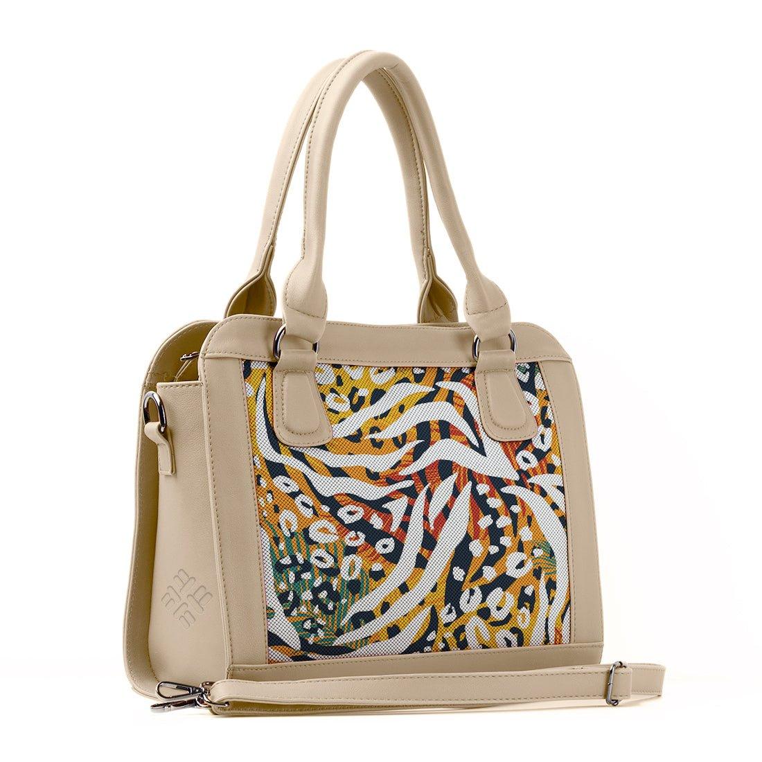 Beige Travel Hobo Bag African Spotted - CANVAEGYPT