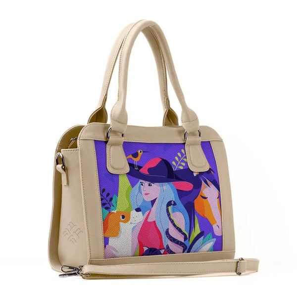 Beige Travel Hobo Bag Animal Lover - CANVAEGYPT