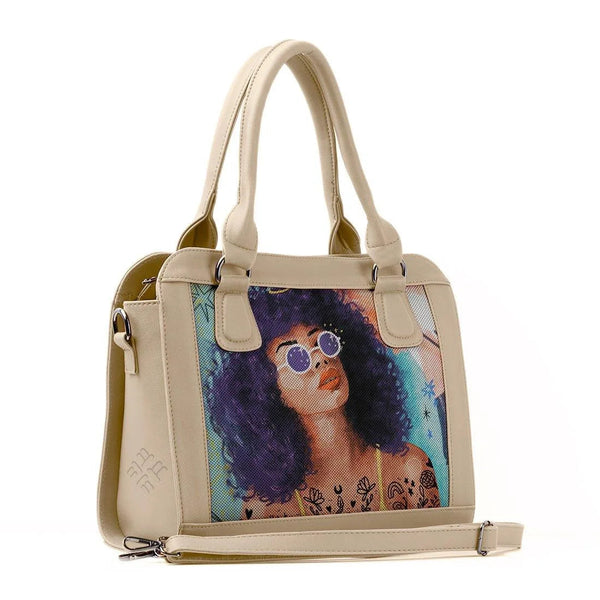 Beige Travel Hobo Bag Flamingo Queen - CANVAEGYPT