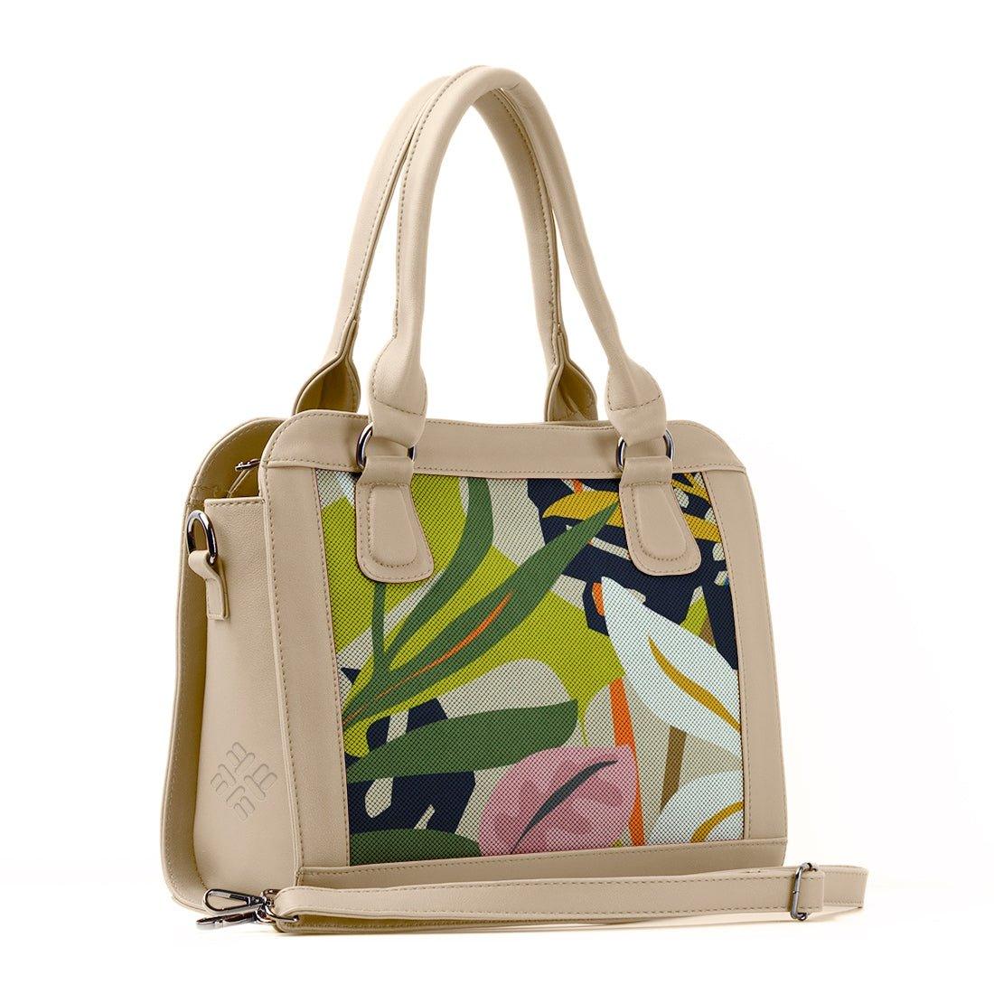 Beige Travel Hobo Bag Garden - CANVAEGYPT