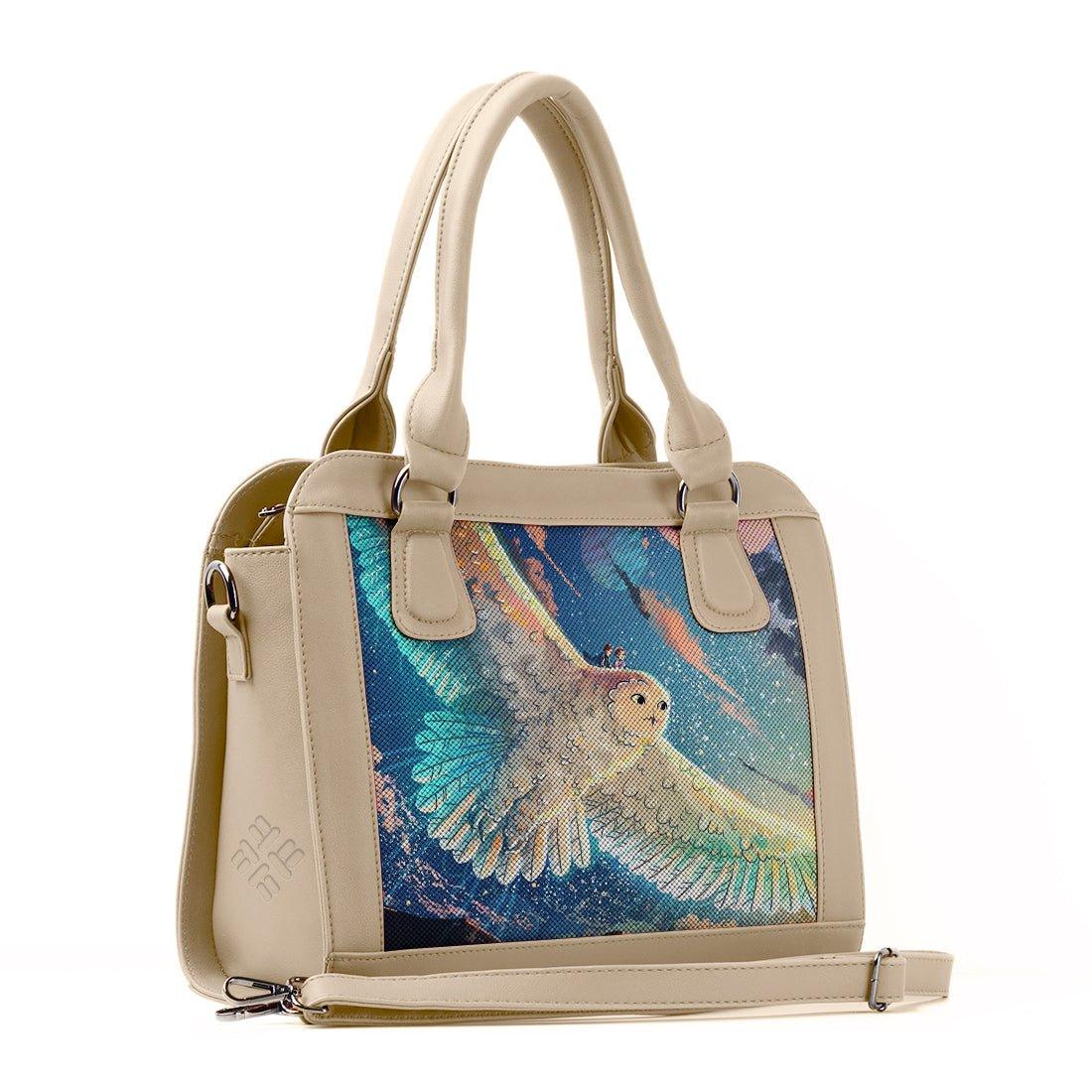 Beige Travel Hobo Bag Owl Journey - CANVAEGYPT