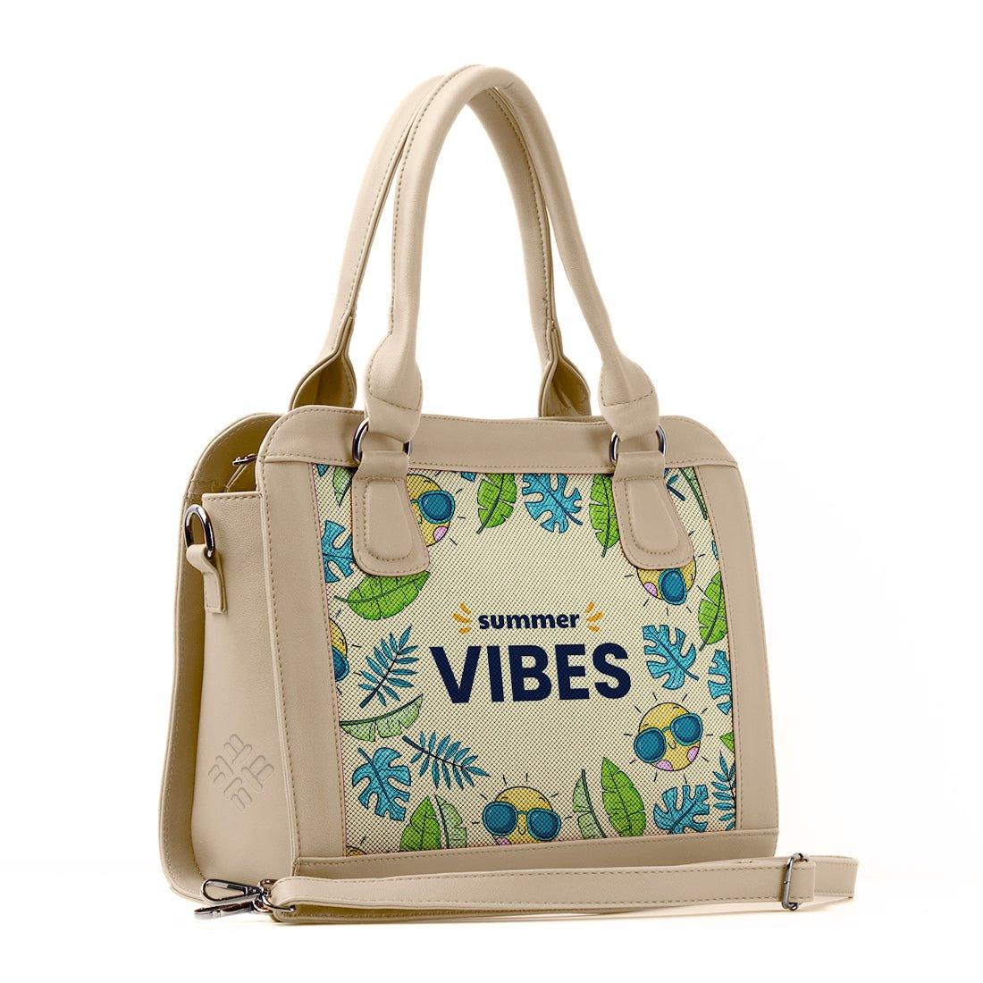 Beige Travel Hobo Bag Summer Vibes - CANVAEGYPT