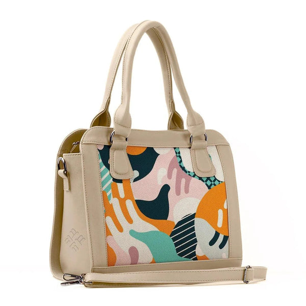 Beige Travel Hobo Bag Sun Illustration - CANVAEGYPT