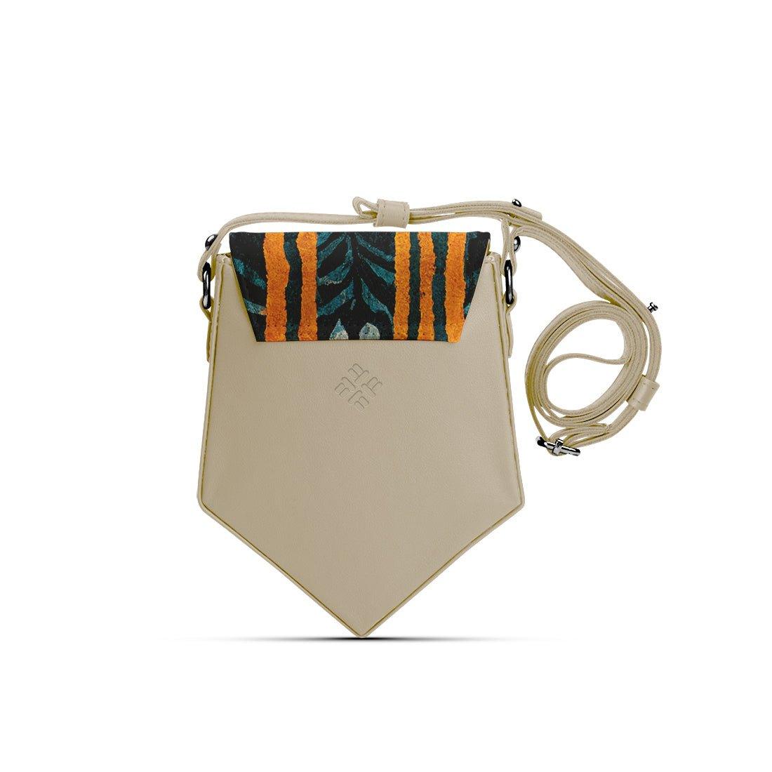 Beige Triangles Crossbag Bright Lines - CANVAEGYPT