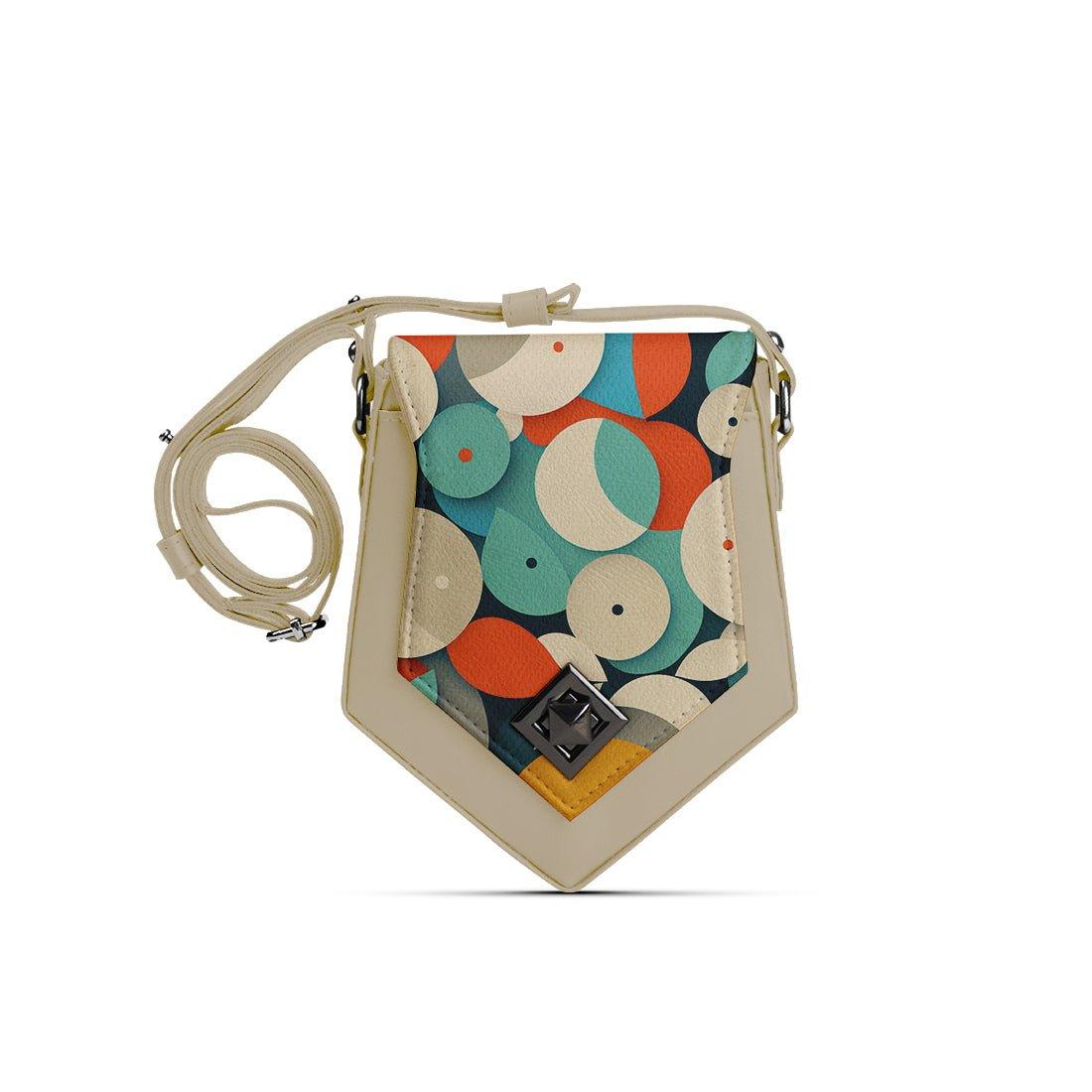 Beige Triangles Crossbag Circles - CANVAEGYPT