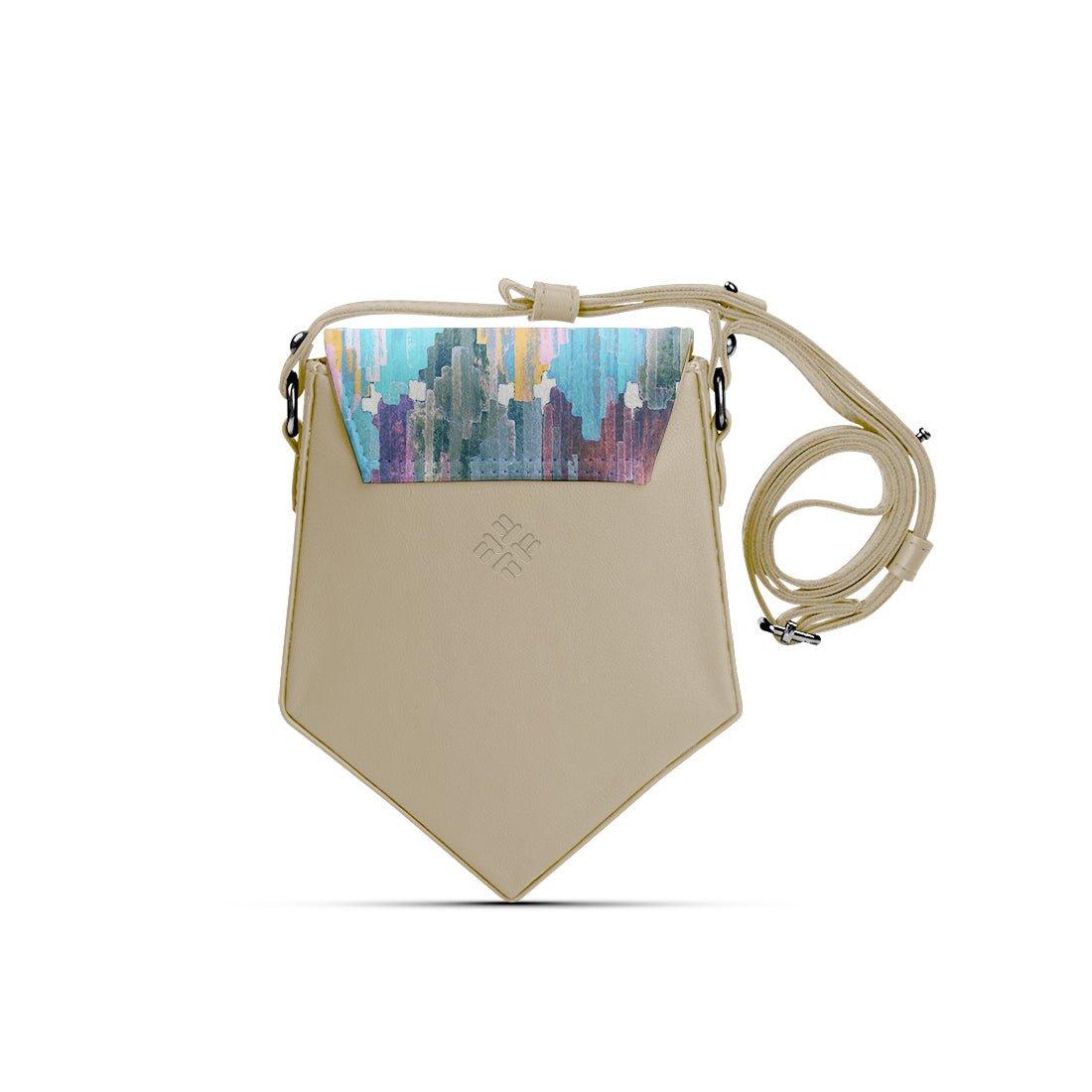 Beige Triangles Crossbag Iris ikat - CANVAEGYPT