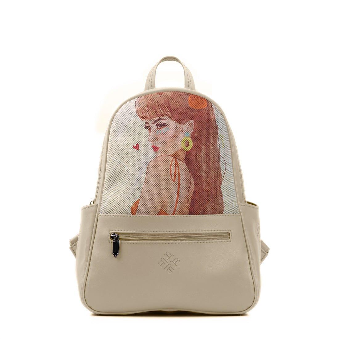 Beige Vivid Backpack Brunette Beauty - CANVAEGYPT