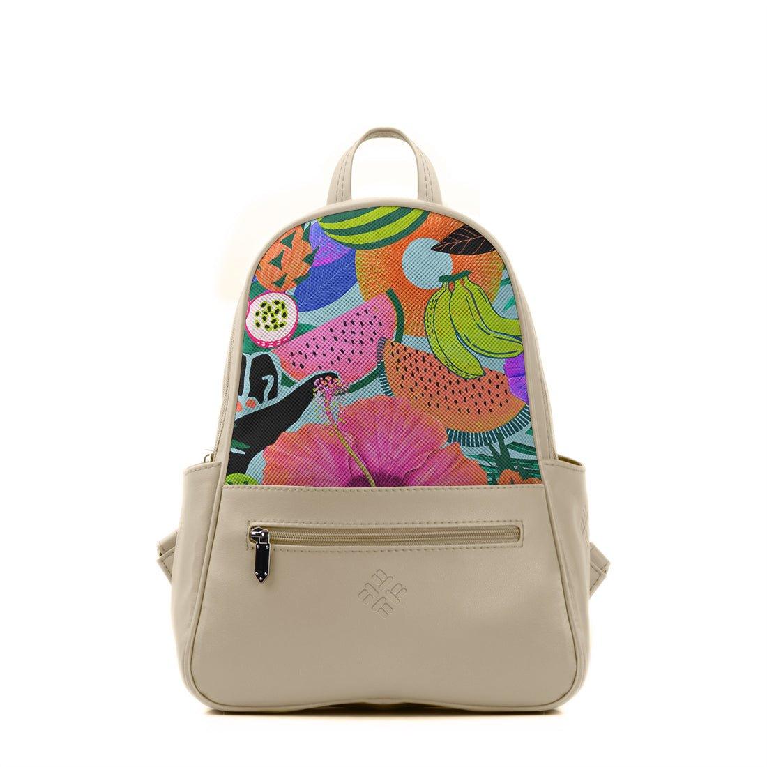 Beige Vivid Backpack colorful tropical - CANVAEGYPT