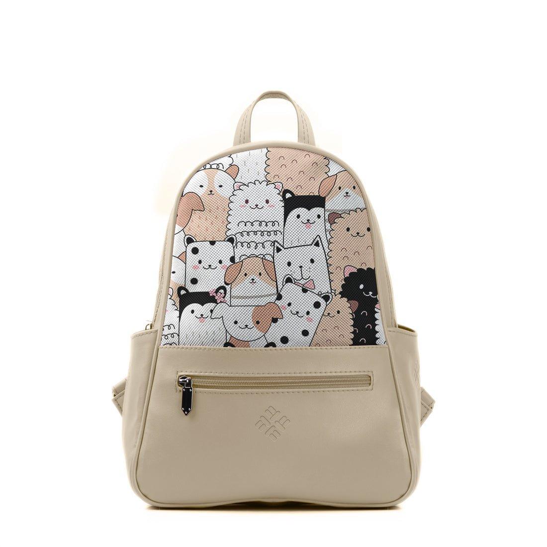Beige Vivid Backpack kitties - CANVAEGYPT