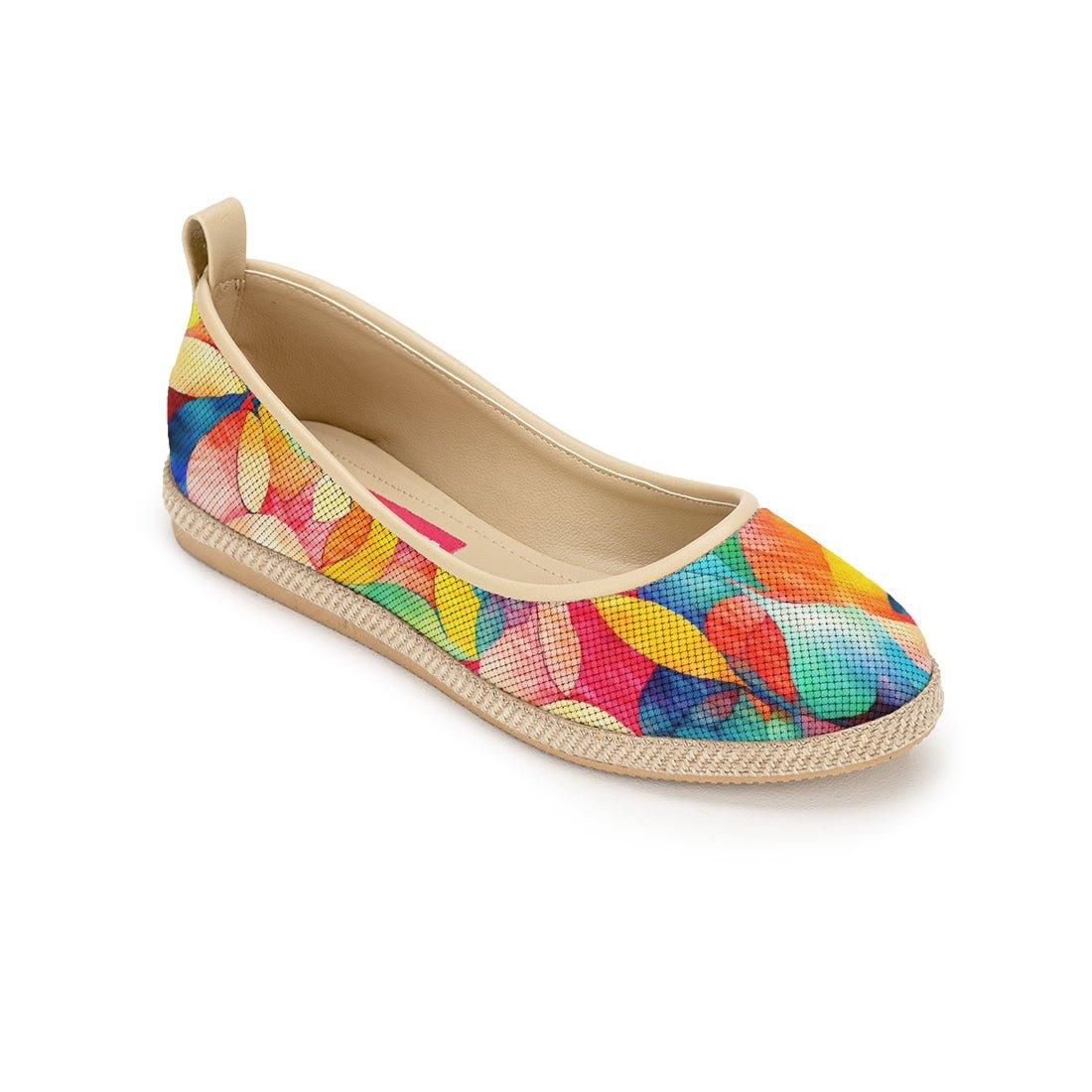 Beige Voyage Round Toe Bright Leaf - CANVAEGYPT