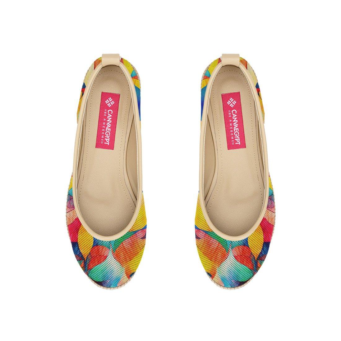 Beige Voyage Round Toe Bright Leaf - CANVAEGYPT