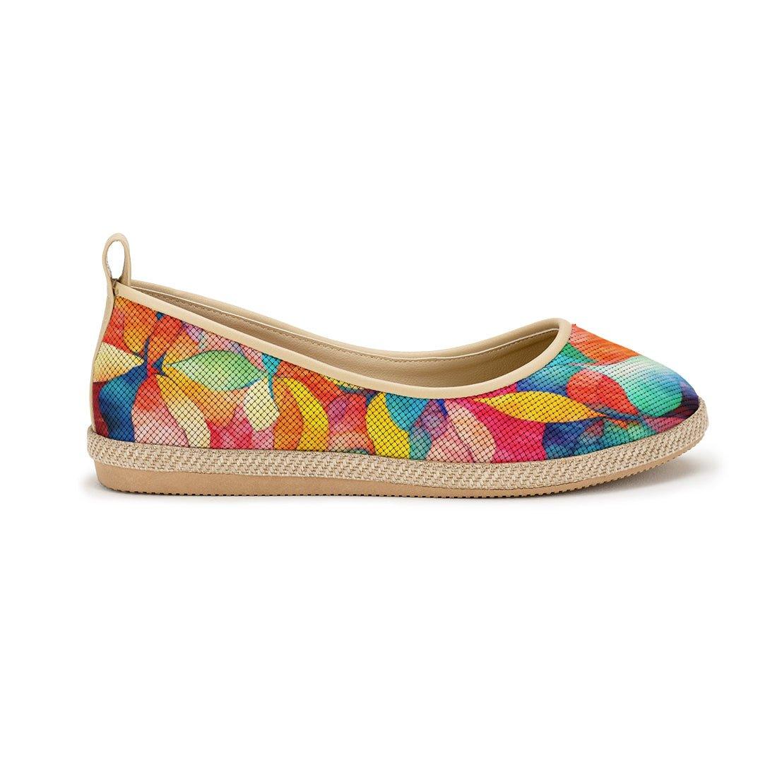 Beige Voyage Round Toe Bright Leaf - CANVAEGYPT