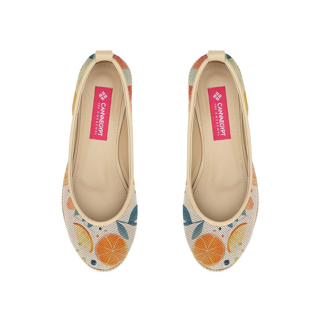 Beige Voyage Round Toe Fruits - CANVAEGYPT