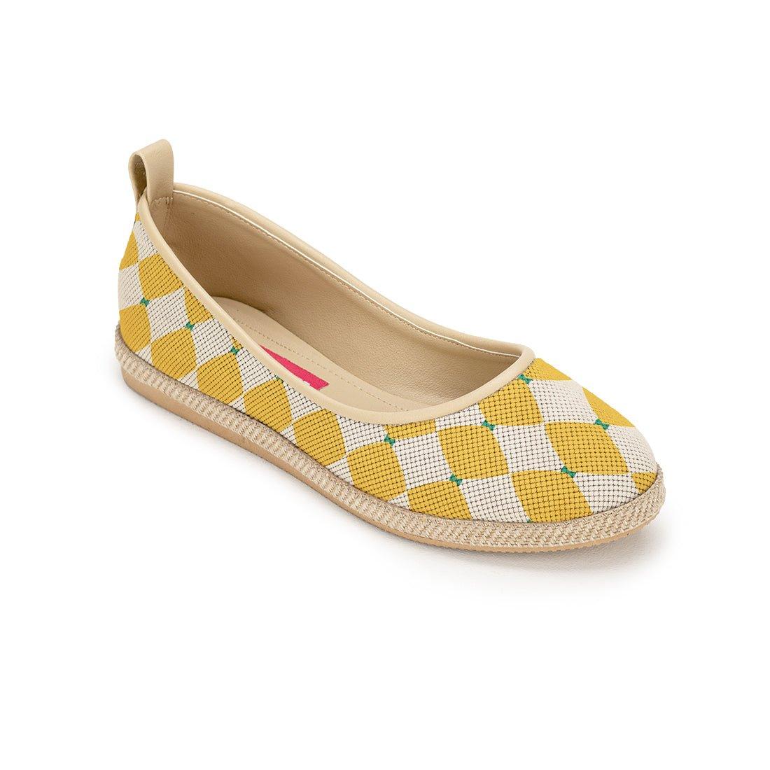 Beige Voyage Round Toe Polygons - CANVAEGYPT