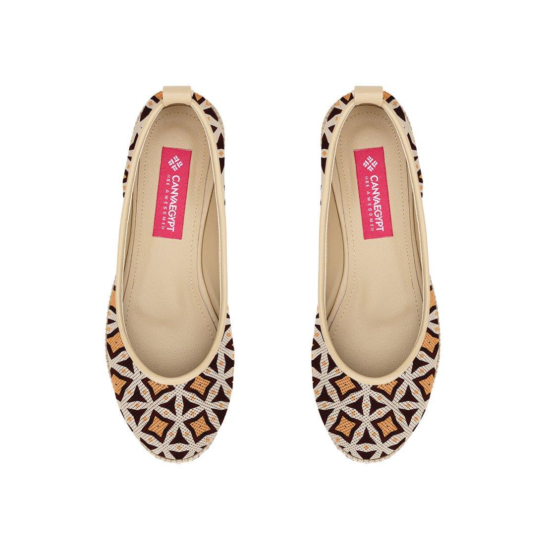 Beige Voyage Round Toe Rectangles - CANVAEGYPT