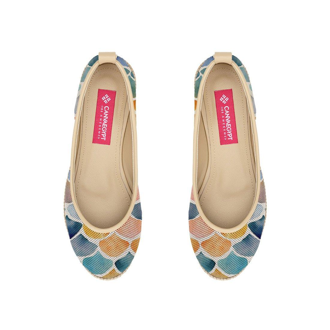 Beige Voyage Round Toe Shining - CANVAEGYPT