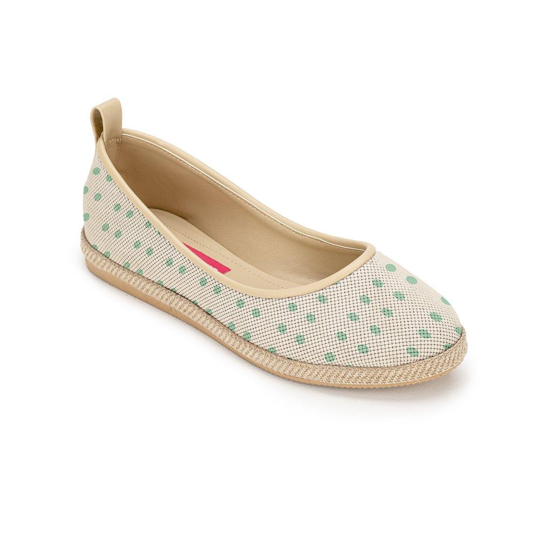 Beige Voyage Round Toe Spotted - CANVAEGYPT