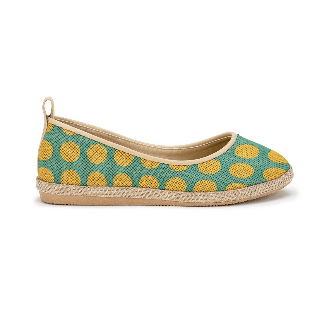 Beige Voyage Round Toe Yellow Bubbles - CANVAEGYPT