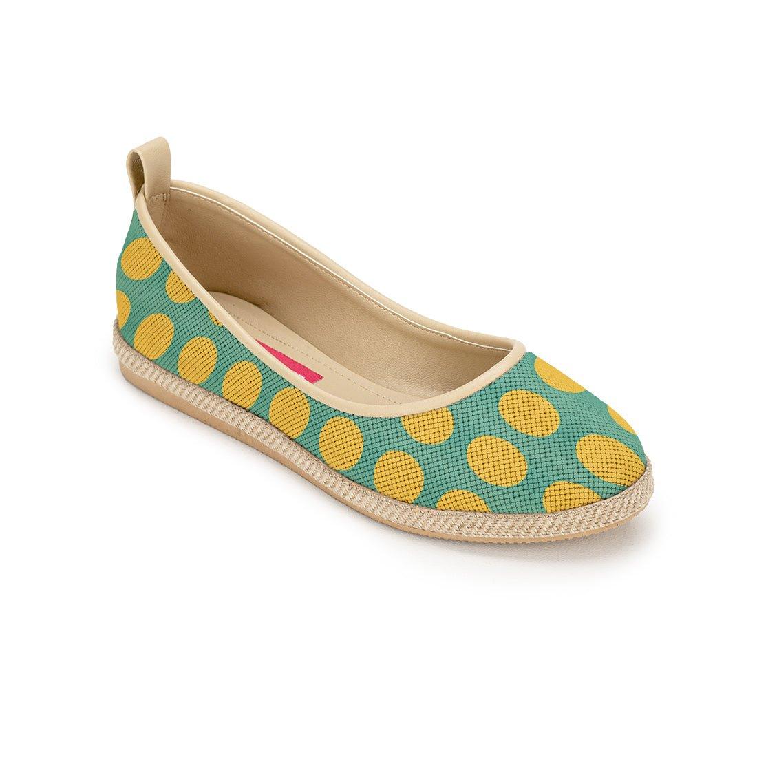 Beige Voyage Round Toe Yellow Bubbles - CANVAEGYPT