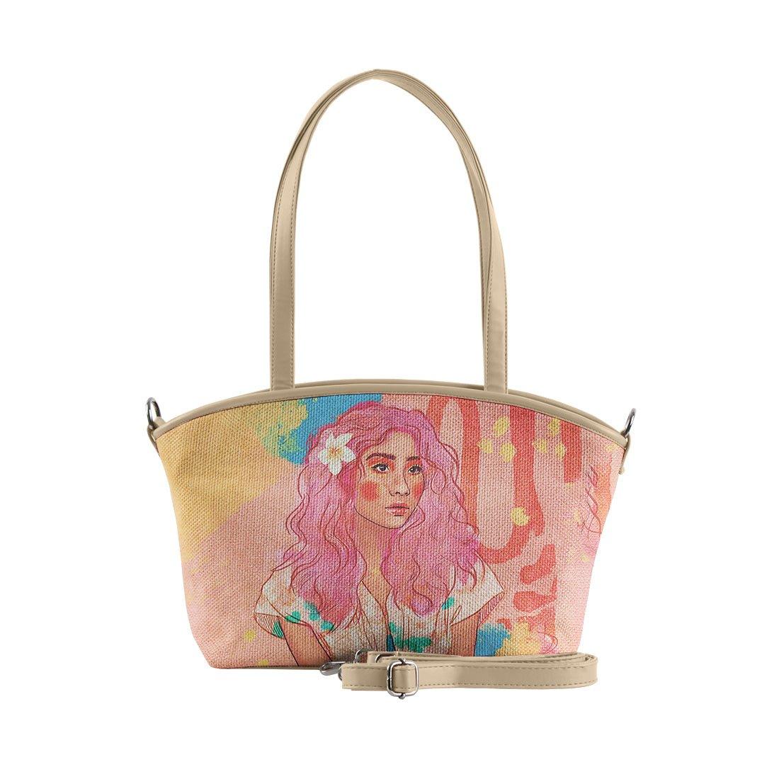 Beige Wide Tote Bag Jepun - CANVAEGYPT