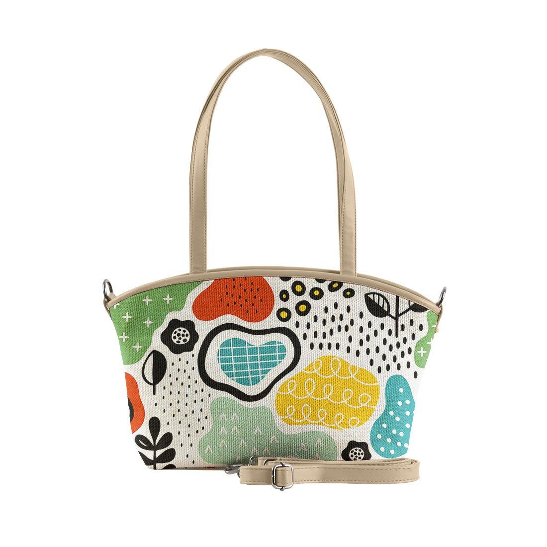 Beige Wide Tote Bag Shapes - CANVAEGYPT