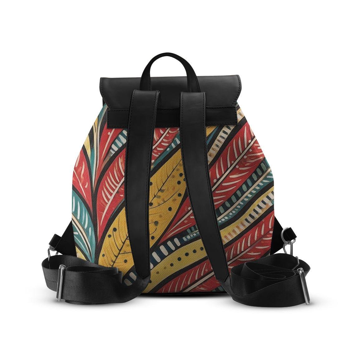 Black Aurora Backpack Leaves - CANVAEGYPT