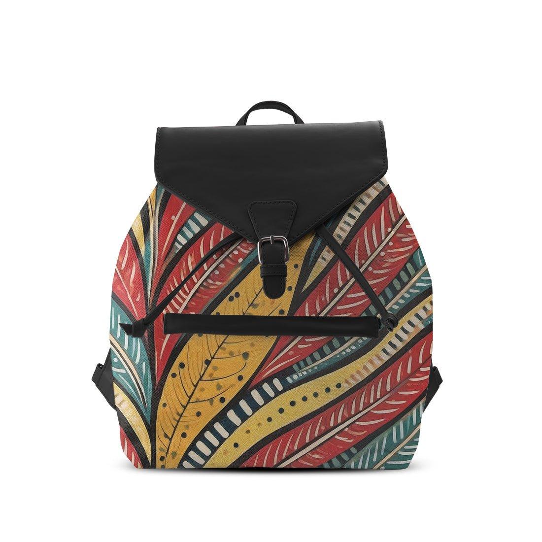 Black Aurora Backpack Leaves - CANVAEGYPT