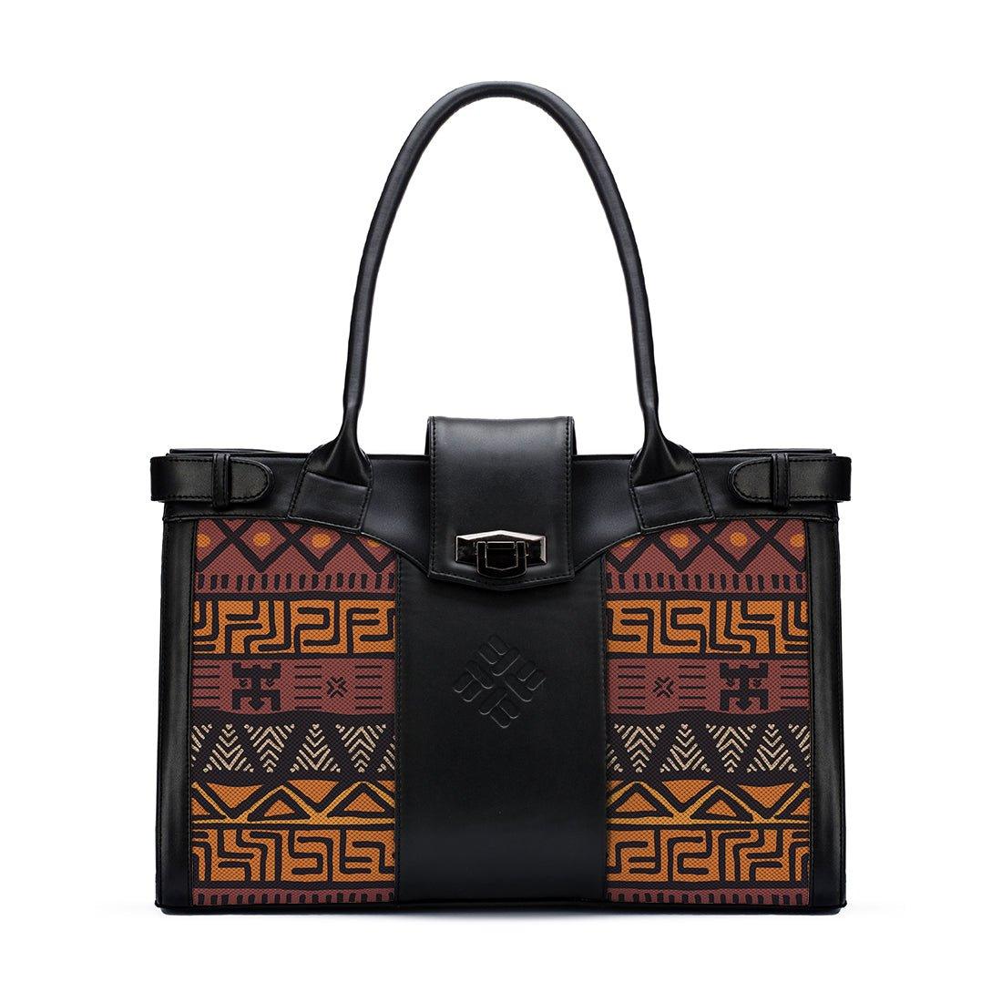 Black Double Handle African Pattern - CANVAEGYPT